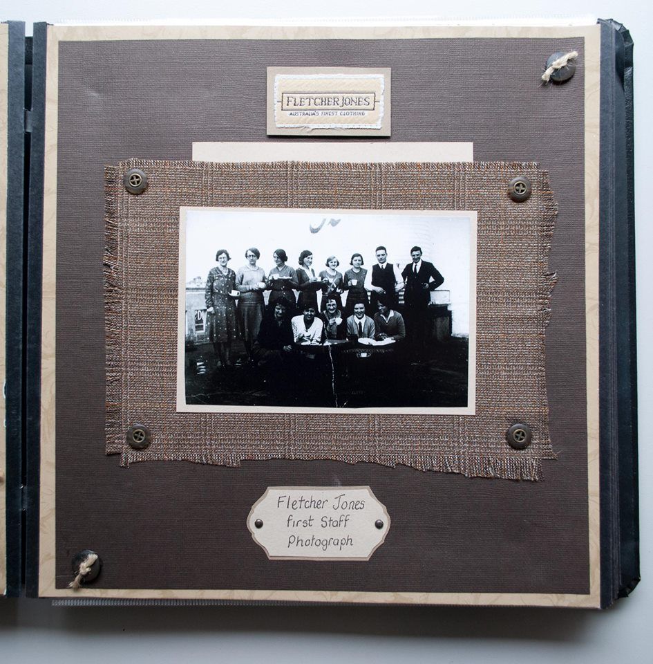 The first FJ staff photo with Lance Munday - Plus 8 Tailor second from right standing.  Scrapbook of Lance's granddaughter, Michelle Cust nee Munday 