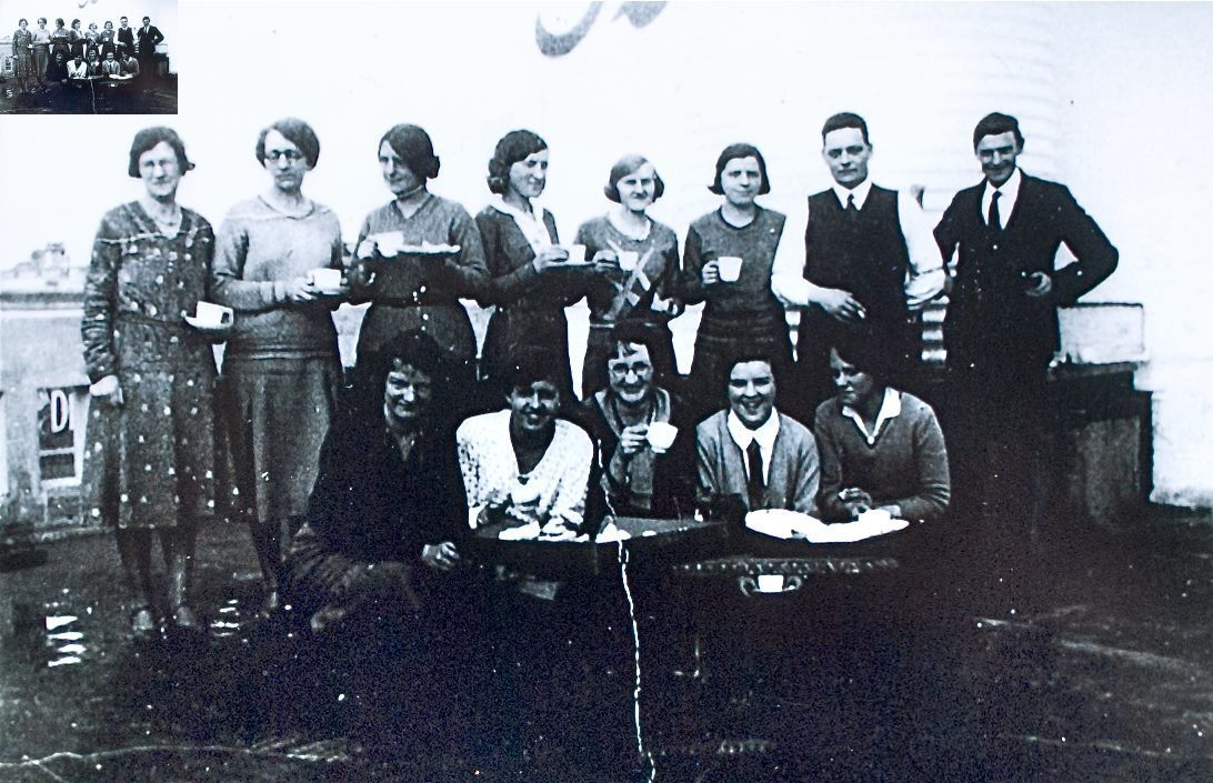 The first FJ staff photo with Lance Munday - Plus 8 Tailor second from right standing.  Shared by Lance's granddaughter, Michelle Cust nee Munday  