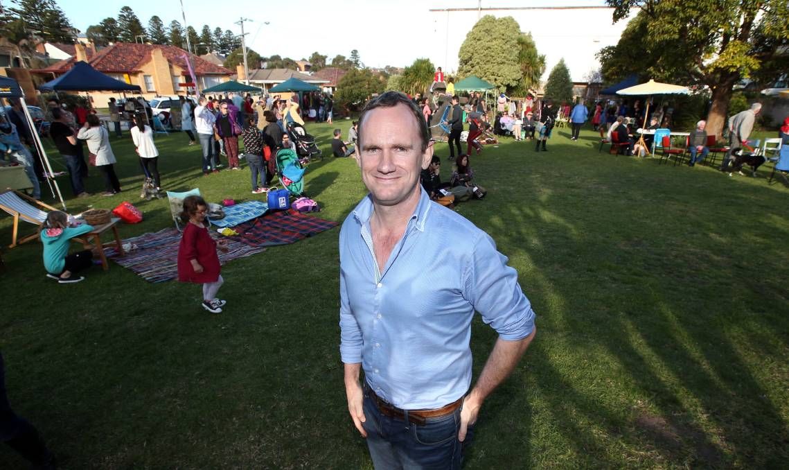 Dean Montgomery at a community Spring picnic in the gardens held not long after he bought the site in 2014 and saved it from demolition.  Photo: Warrnambool Standard