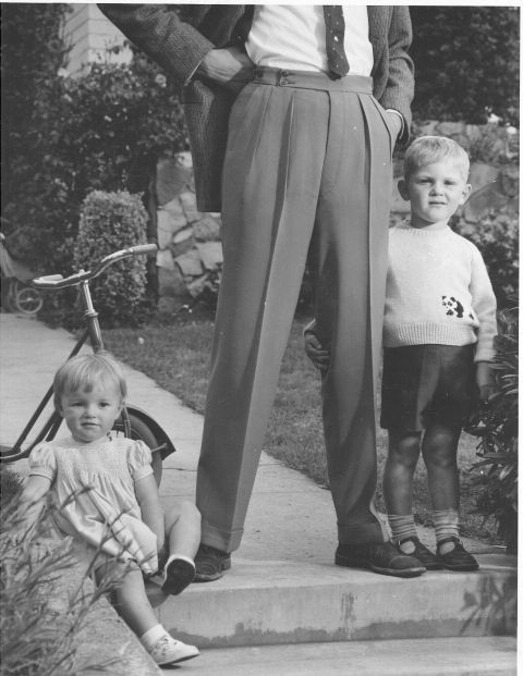 1960's FJ marketing image showing FJ trousers and the correct length 'brushing your shoes!" Photo: Jones Family Collection 