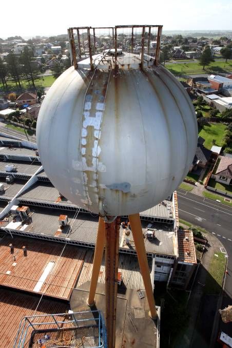 Workmen from Keppel Prince removed the old rusted ladder from the bottom to top and painting rust affected areas in 2010: image Warrnambool Standard