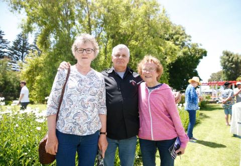 Warrnambool's Marlene and Alan Green with Diane Pasco who worked at Fletcher Jones for 28, 10 and 39 years spoke at the Living Museum. Photo: Warrnambool Standard