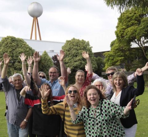 Members of the Save the Silver Ball group show their delight at the Heritage Victoria announcement.  Photo: Warrnambool Standard 