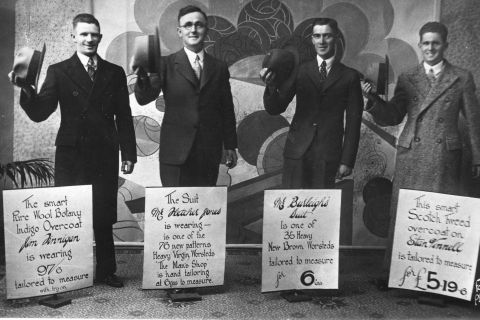Fletcher Jones , second from left - marketing in the 30s.  Photo: Jones Family Collection 