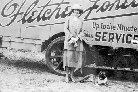 Rena Jones with her dog Digger, 1920's. Photo: Jones Family Collection 