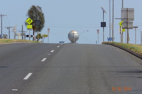 Dale Starick - For this reason alone it should stay! You know you’re home when you see that big silver ball rise up out of the highway!