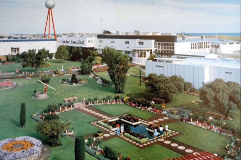 The Fletcher Jones gardens at the height of their glory in the early 70s.  Photo: Jones Family Collection 