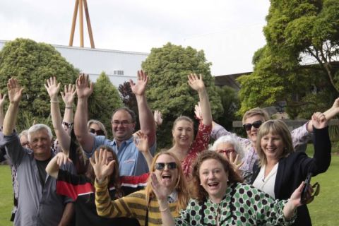 Members of the Save the Silver Ball group show their delight at the Heritage Victoria announcement.  Photo: Warrnambool Standard 