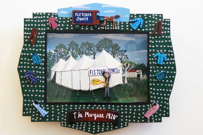 The Marquee - Glenn Morgan from his 2018 FJ exhibition featuring over 40 artworks inspired by images and stories from FJ Stories Project.  