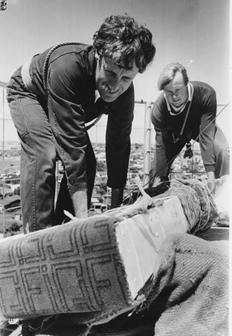 Brian Fitzgibbon and Anthony Kelly with the old heavy cross at the top of the ball.Thanks to the Fitzgibbon Family.  