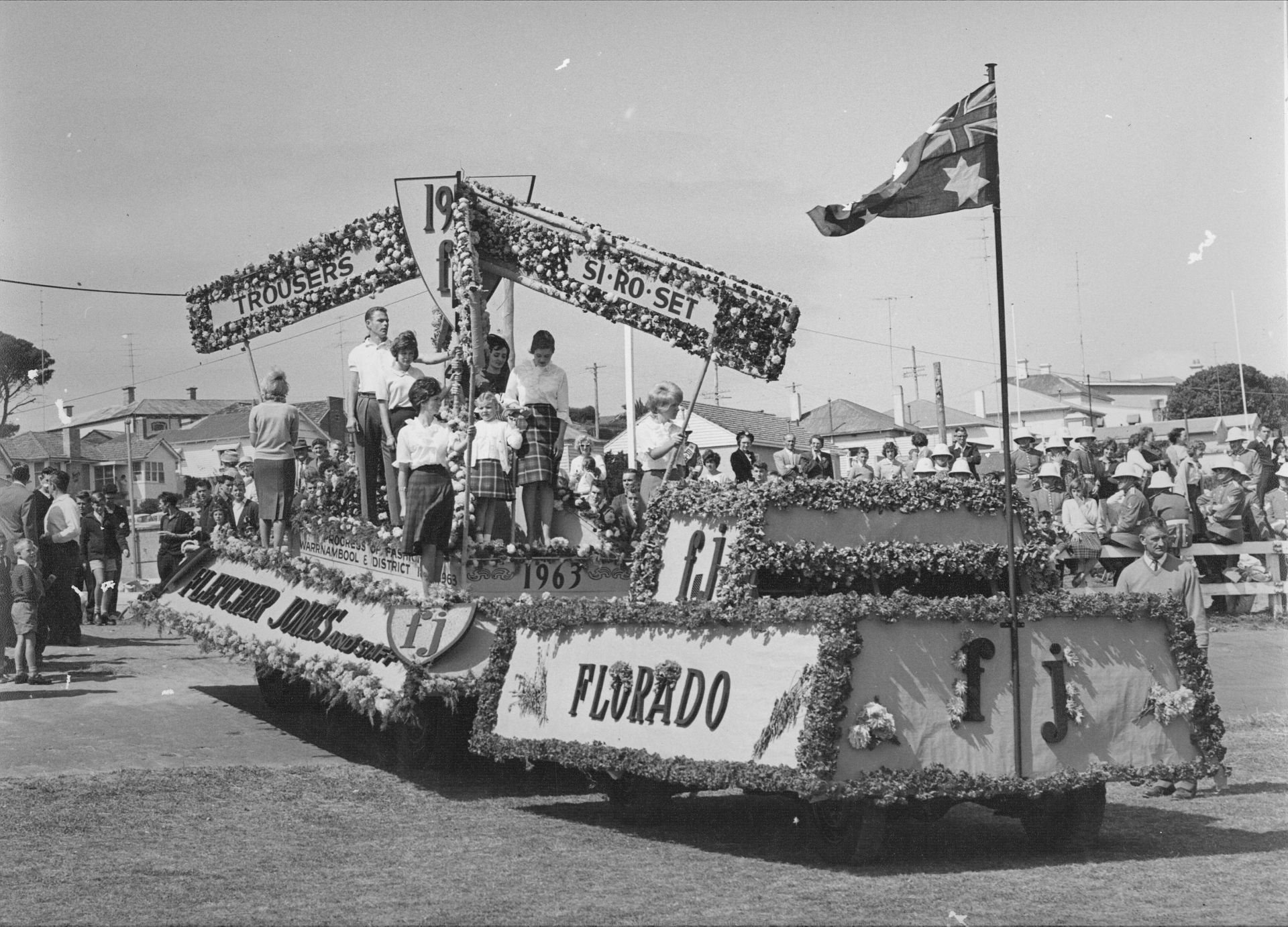 FJ Float in the 1963 Florado parade. Photo: Jones Family Collection FJ Float in the 1963 Florado parade. Photo: Jones Family Collection