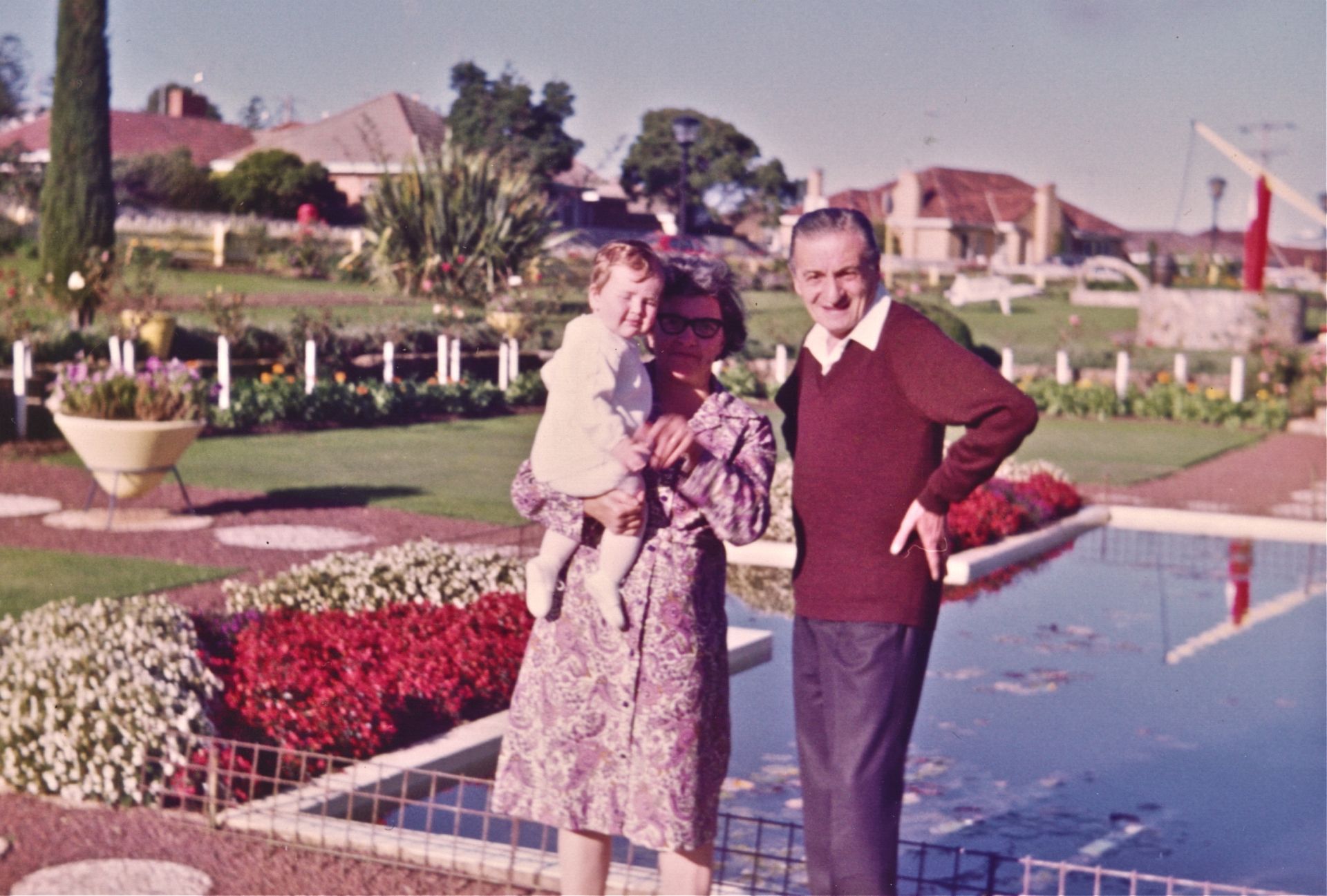 Gaetano Remine's parents in the FJ gardens.  Photo: Gaetano Remine 