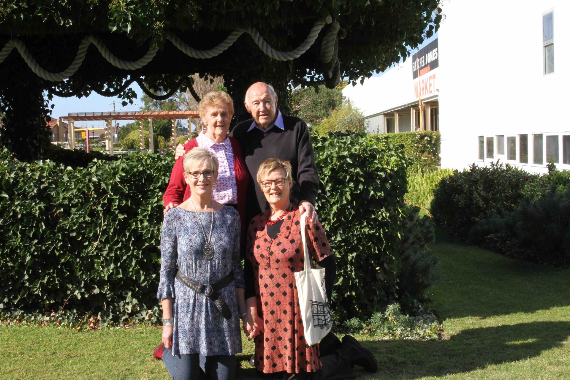 The Eagles family in the FJ Gardens- 2015. Photo Colleen Hughson The Eagles family in the FJ Gardens- 2015. Photo Colleen Hughson