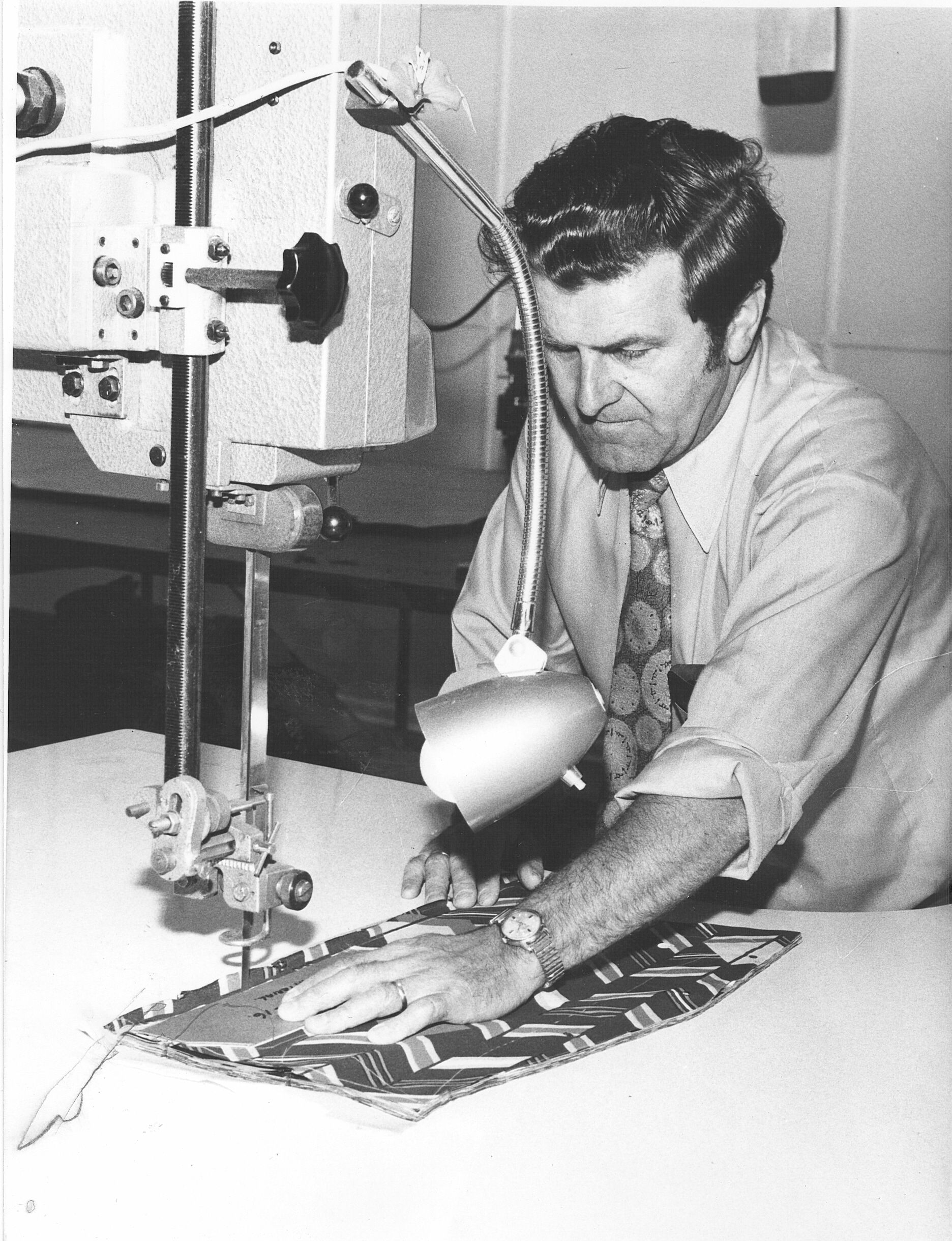 Mike Gresty - women's wear cutter.  Photo:Jones Family Collection 