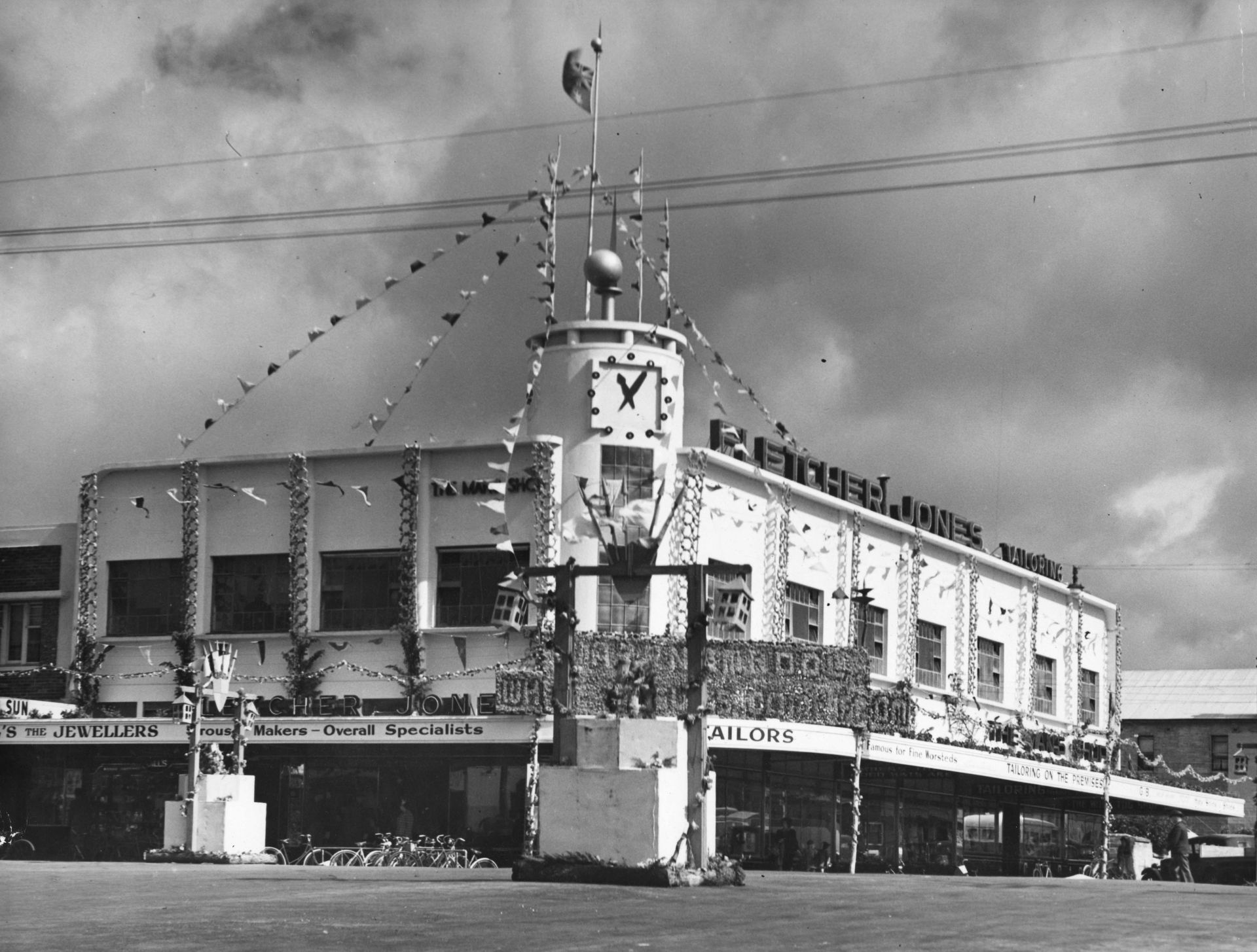 Man's Shop decorated for Florado Festival in the 40's. Photo: Jones Family Collection Man's Shop decorated for Florado Festival in the 40's. Photo: Jones Family Collection