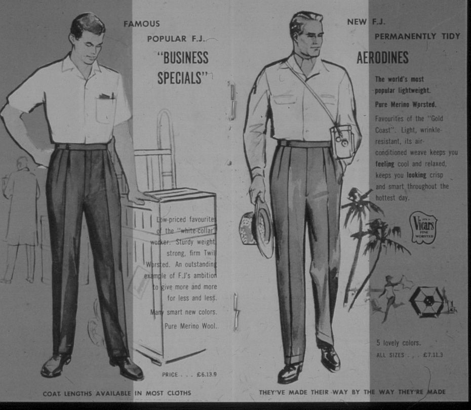 FJ Trouser Brochure 1960s. Image: Jones Family Collection 