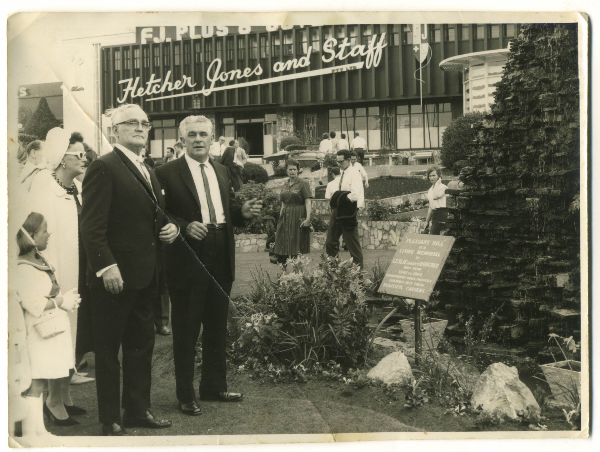 Dedication of the gardens to Darby Boucher.  Photo:Valmae Bell