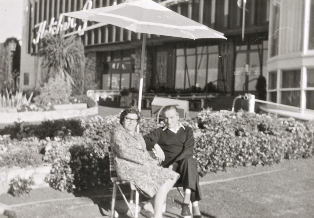 Gaetano Remine's parents in the FJ gardens.  Image:Gaetano Remine 