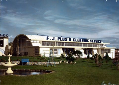 Dry Cleaning and Aftersales exterior, Pleasant Hill 1953.  Photo: Ralph Illidge