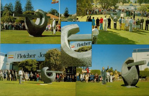 Poster from the dedication of the Robert Ullman sculpture - loaned by Eleanor Anderton.  