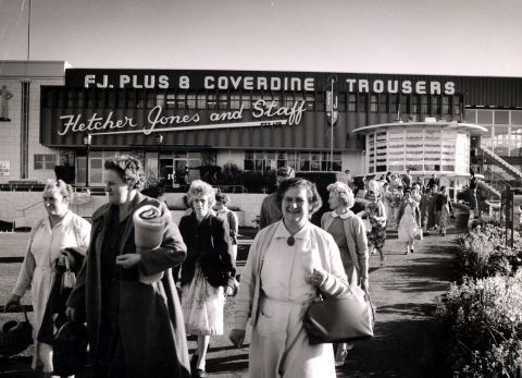 Jessie Rollo front and centre looking straight at us. Jessie was one of those magicians who did the invisible mending at FJs - thanks to Glenys Rollo for sharing.Photo: Gordon DeLisle 1962