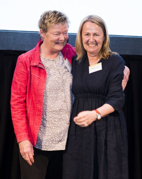 Julie Eagles and Susan Jones accept the 2017 award with happiness!  Photo: PROV