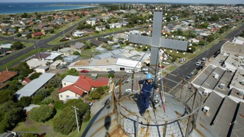 Gary Kelly with the cross in 2005 -  image Warrnambool Standard