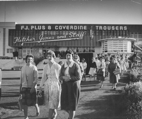 Workers leaving the Pleasant Hill Factory in 1962.  Photo: Gordon DeLisle