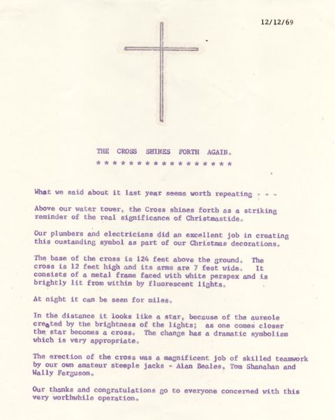 The Cross Sines Forth Again - 1969 FJ Staff Bulletin.  Jones Family Collection 