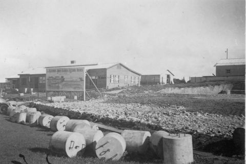 FJ Pleasant Hill site not long after purchase in 1947.  The quarry can be seen in the right of the photo.  Photo: Jones Family Collection. 