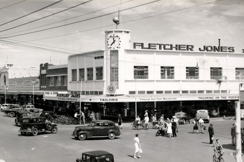 Before Pleasant Hill.  FJ Man's Shop Liebig and Koroit St Warrnambool 1946.  The workrooms were upstairs. Photo: Jones Family Collection