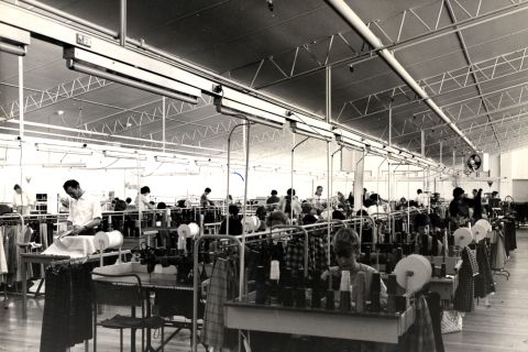 Skirt Sewing Room at FJs in 1965.  Photo: Jones Family Collection