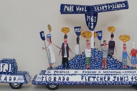 Glen Morgan's Florado -  inspired by the images of Fletcher Jones winning float in the 1963 Warrnambool Florado Festival.